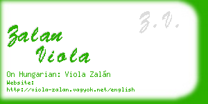 zalan viola business card